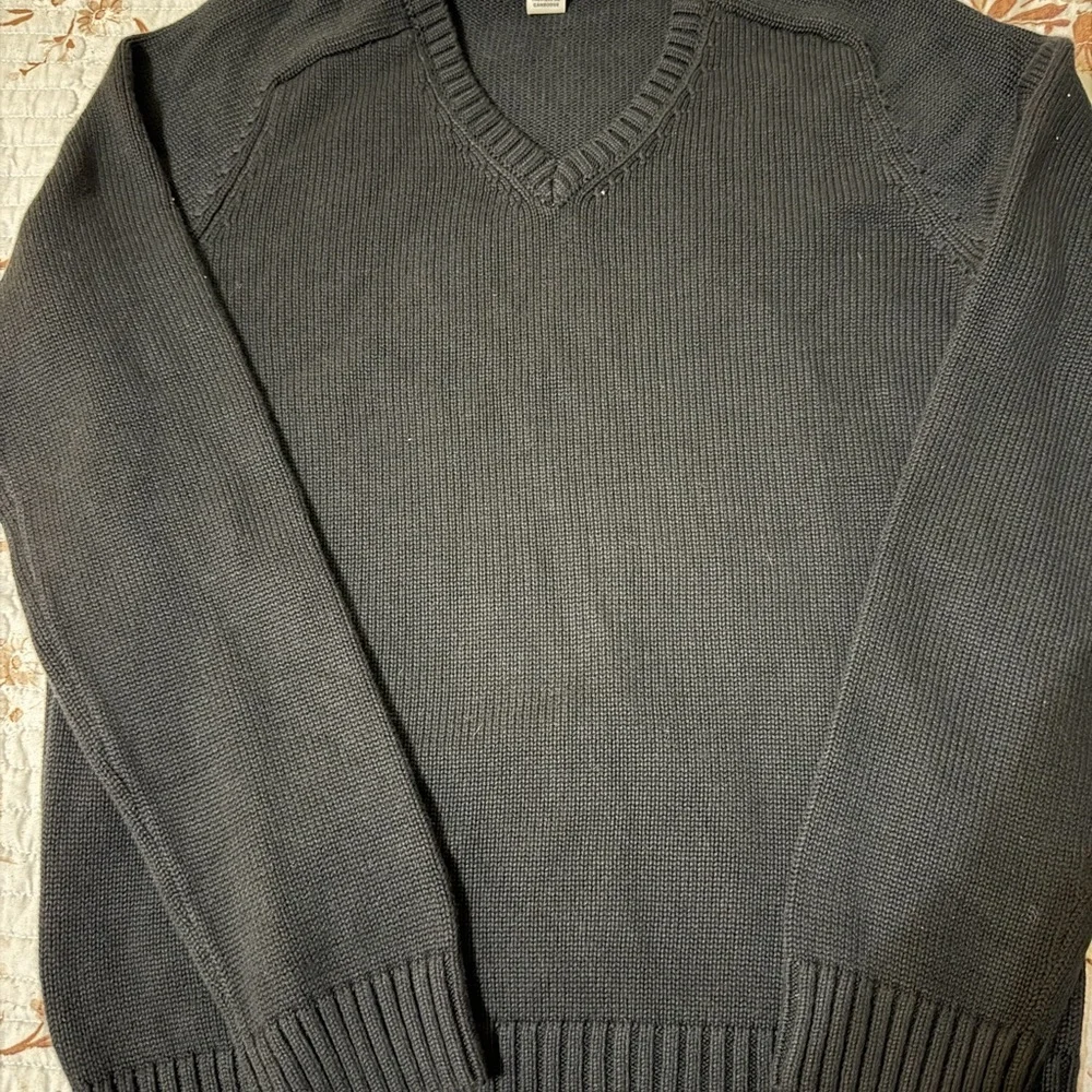 Lands' End Men's Navy V-Neck Sweater